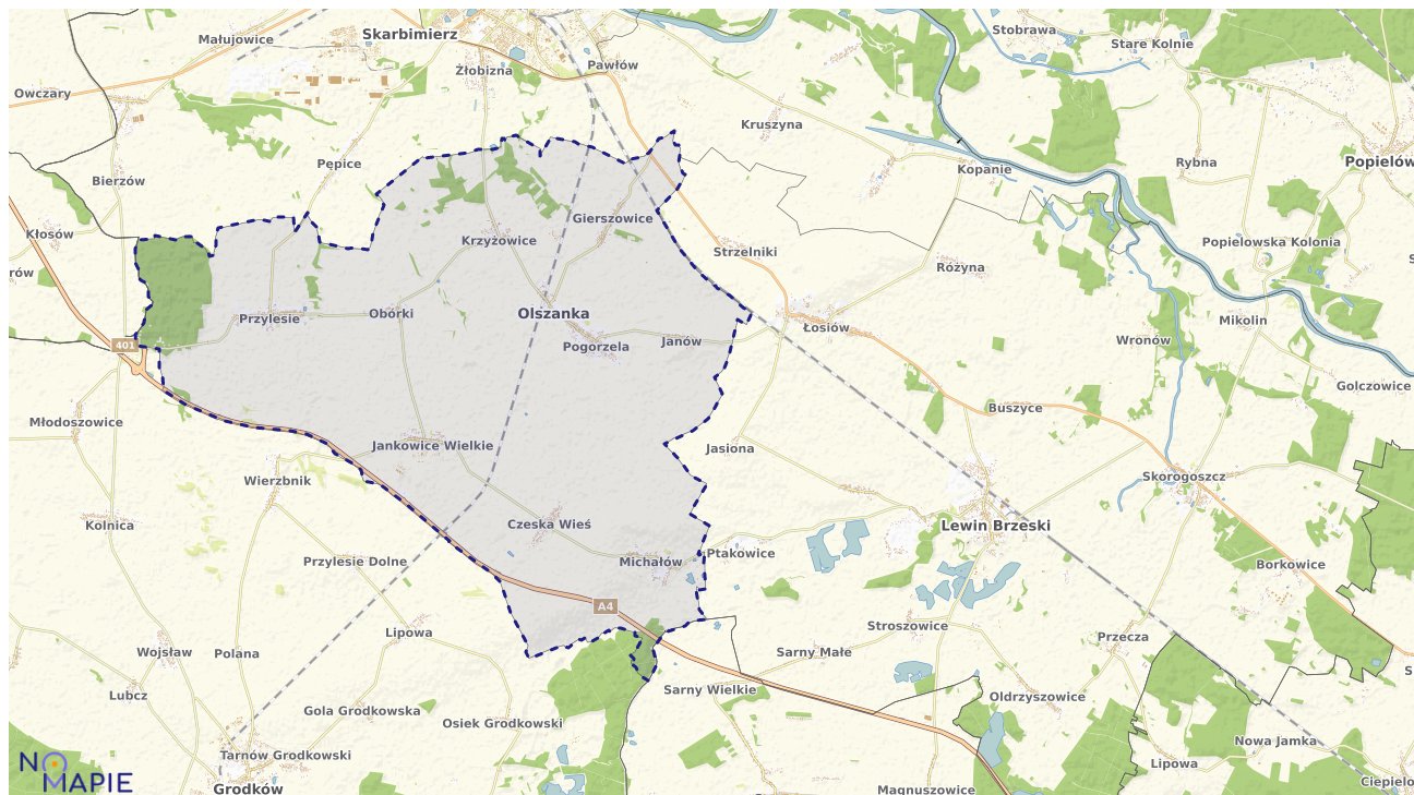 Mapa wyborów do sejmu Olszanka